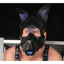 The Red PUPPY SET OREILLES ET LANGUE EN CUIR BLEU